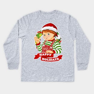 Child's Play - Happy Holidays - Chucky Kids Long Sleeve T-Shirt